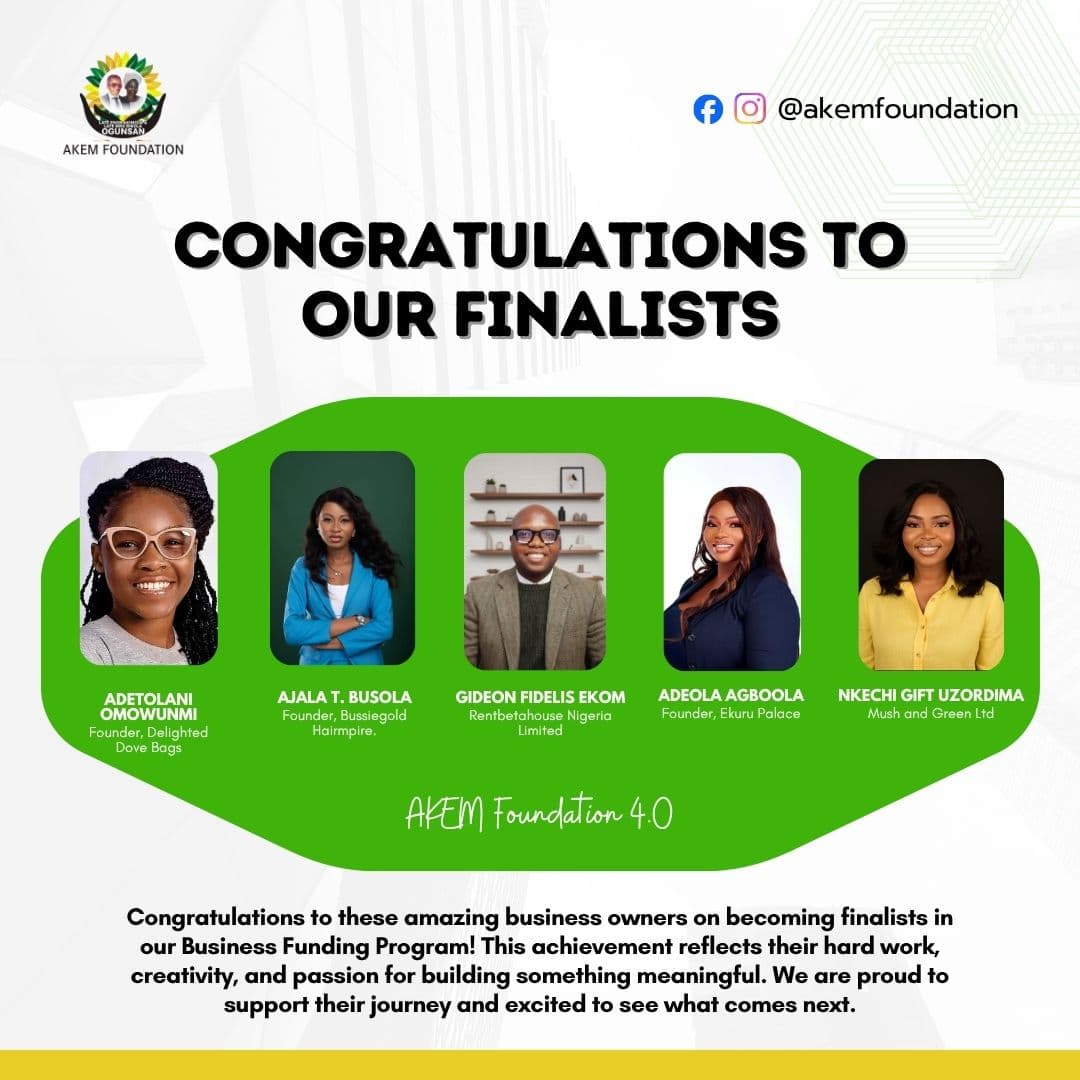 Meet the Top 5 Finalists of the 2026 Akem Foundation Business Support Funding Program